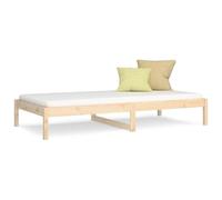 ATOMSTACK MAKER Lit quotidien 90 x 190 cm en bois de pin massif, canapé-lit avec sommier intégré et espace de rangement inférieur, idéal pour chambre ou salon, style rustique naturel