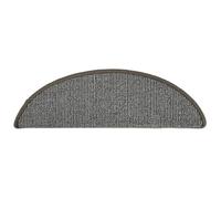 ATOMSTACK MAKER Lot de 15 tapis d'escalier antidérapants, insonorisants et lavables en 100 % polypropylène avec ruban adhésif double face pour l'intérieur Gris 56 x 17 x 3 cm