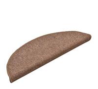 ATOMSTACK MAKER Lot de 15 tapis d'escalier antidérapants, insonorisants et lavables en 100 % polypropylène avec ruban adhésif double face pour escaliers en bois et béton Marron 56 x 17 x 3 cm