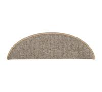 ATOMSTACK MAKER Lot de 15 tapis d'escalier en polypropylène antidérapants, insonorisants et lavables avec ruban adhésif double face pour escaliers en bois et béton Marron 56 x 17 x 3 cm