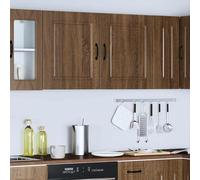 ATOMSTACK MAKER Lot de 2 armoires murales de cuisine (50 x 31 x 60 cm), aspect chêne marron, matériau en bois, peu encombrant et stable - Avec fixation murale, charge maximale de 55 kg, pour cuisine