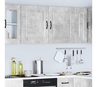 ATOMSTACK MAKER Lot de 2 armoires murales de cuisine en gris béton - Armoire moderne en bois (50 x 31 x 60 cm), peu encombrant, capacité de charge de 55 kg, pour cuisine, salon et couloir - Série