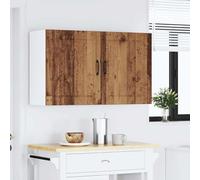 ATOMSTACK MAKER Lot de 2 armoires murales de cuisine - Série Lucca - Aspect bois vieilli - 50 x 31 x 60 cm - Montage mural - Charge maximale : 60 kg - Pour cuisine, salon et couloir