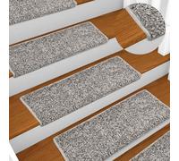 ATOMSTACK MAKER Lot de 30 tapis d'escalier antidérapants, insonorisants et lavables en 100 % polypropylène avec ruban adhésif double face pour la maison, le bureau et le couloir Gris 65 x 21 x 4 cm