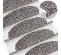 ATOMSTACK MAKER Lot de 30 tapis d'escalier antidérapants, insonorisants et lavables, en 100 % polypropylène touffeté, avec ruban adhésif double face, gris, 65 x 21 x 4 cm