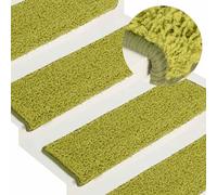 ATOMSTACK MAKER Lot de 30 tapis d'escalier antidérapants - Insonorisants et lavables - Vert - 65 x 21 x 4 cm - Avec ruban adhésif double face - Pour intérieur, salon, couloir et escalier