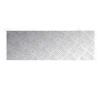 ATOMSTACK MAKER Lot de 4 marches d'escalier d'angle droit en aluminium, 90 × 30 cm, argenté, antidérapant, pour l'intérieur et l'extérieur, marches d'escalier modernes avec design en tôle ondulée