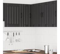 ATOMSTACK MAKER Lucca Armoire d'angle suspendue de cuisine, 57 x 57 x 60 cm, noir, capacité de charge 70 kg, montage mural, étagère d'angle de cuisine peu encombrante avec beaucoup d'espace de