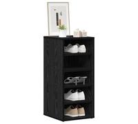 ATOMSTACK MAKER Meuble à chaussures à 5 compartiments, aspect chêne noir, compact, 32 x 35 x 70 cm, en bois robuste, pour couloir et chambre à coucher - Organisateur de chaussures moderne avec