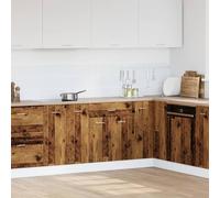 ATOMSTACK MAKER Meuble bas Lyon aspect bois vieilli (60 x 46 x 81,5 cm), armoire de cuisine avec tiroir et 2 compartiments, matériau en bois, montage mural - pour évier, plan de travail et plus encore