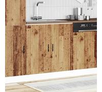 ATOMSTACK MAKER Meuble sous évier 80 x 46 x 81,5 cm - Aspect bois vieilli en bois robuste, pieds réglables en hauteur, capacité de charge de 60 kg, série Porto, pour cuisine et évier