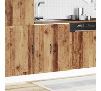 ATOMSTACK MAKER Meuble sous évier de 60 cm de large, aspect bois vieilli, en bois robuste, 81,5 cm de haut, avec pieds réglables et capacité de charge élevée (60 kg) - Pour cuisine et installation