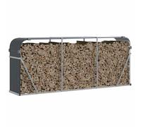 ATOMSTACK MAKER Panier à bûches anthracite 234 x 45 x 100 cm en acier galvanisé - Support à bûches avec fixation murale, bonne ventilation et design résistant aux intempéries pour cheminée, four et