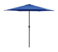 ATOMSTACK MAKER Parasol de jardin 270 x 246 cm avec mât en aluminium (38 mm), vert, tissu polyester résistant aux UV, ouverture à manivelle, 6 baleines et ouverture d'aération - Résistant au vent et