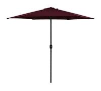 ATOMSTACK MAKER Parasol de jardin 270 x 246 cm avec mât en aluminium (38 mm), vert, tissu polyester résistant aux UV, ouverture à manivelle, 6 baleines et ouverture d'aération - Résistant au vent et