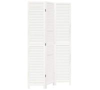 ATOMSTACK MAKER Paravent 3 pièces en bois de paulownia massif, blanc, pliable et peu encombrant (105-110 × 200 cm), brise-vue pour salon, chambre à coucher, bureau et bureau à domicile