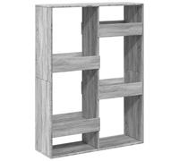 ATOMSTACK MAKER Paravent gris sonoma | Séparateur de pièce en bois à 6 compartiments avec espace de rangement (100 x 33 x 135 cm) pour salon, bureau et couloir | Bibliothèque, décoration et étagère