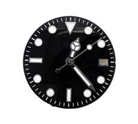 ATOMUSERLY Cadran de Montre avec Aiguilles Lumineuses 29mm, for Mouvement NH35, Cadran Unique, Visages Calendrier, pointeurs Remplacement, 1 pièce(Green)