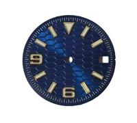 ATOMUSERLY Cadran de Montre avec Motif Solaire, échelle géométrique surélevée, adapté aux Accessoires Mouvement NH35/36/7S, 28.5mm, 1 pièce(Lightgreen Gold Nail)