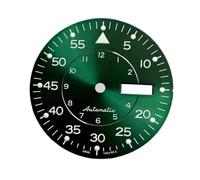 ATOMUSERLY Ensemble Cadran de 33.5mm diamètre for NH36, Mouvement mécanique Automatique, Lumineux Vert, Double Date, fenêtre, Accessoires Montre, 1 pièce(Green)