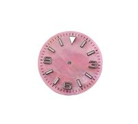 ATOMUSERLY Montre Lumineuse Bleue, Cadran 28.5mm BGW9, for Mouvement NH35, sans Calendrier, Chiffres 369, Clous, pièces du Visage, 1 pièce(Pink)