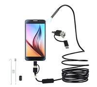 ATopoler Endoscope USB 3 en 1 Ultra-Mince 5.5mm Endoscope Caméra d'inspection HD avec 6 LED Réglables IP67 Câble Serpent Étanche Compatible avec Android Window Tablette (2M)