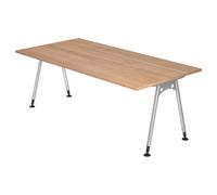 ATOS 2E S | Bureau 200 x 100 réglable en hauteur Noyer