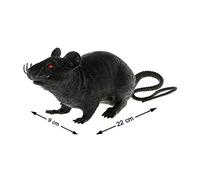 Atosa Décoration Rat Noir Halloween 22x9cm