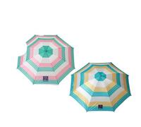 Atosa Parasol de plage design rayures multicolores orientable métallique en fer Ø220 cm Nylon Protection UPF 50+ Assortiment en 2 possibilités avec housse, multicolore