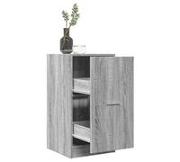 Atosonza Armoire d'apothicaire gris sonoma 40 x 41 x 77,5 cm en bois avec 2 tiroirs de rangement pour salon, bureau, cuisine, salle de bain