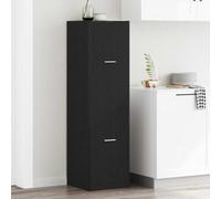 Atosonza Armoire d'apothicaire noire aspect chêne 40 x 41 x 144,5 cm Armoire multifonction avec 4 tiroirs et compartiment verrouillable pour le rangement, l'ordre, le bureau, le salon, la cuisine, le