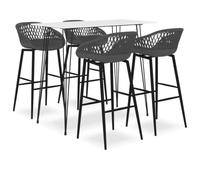 Atosonza Ensemble de salle à manger 5 pièces en bois et métal pour cuisine, restaurant, bar, moderne, peu encombrant, robuste, avec set de table, banquette d'angle