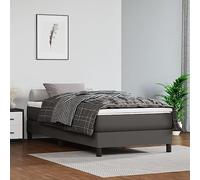 Atosonza Matelas à ressorts ensachés, moyen, gris, 90 x 190 x 20 cm, en cuir synthétique, surmatelas, futon, respirant, ergonomique, pour chambre à coucher, chambre d'amis, lit à sommier tapissier