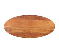 Atosonza Plateau de table ovale 110 x 50 x 3,8 cm en bois d'acacia massif pour salle à manger, cuisine, bureau et jardin, surface robuste, convient comme plaque de rechange, kit de bricolage, convient