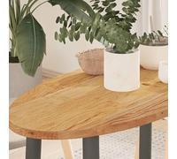 Atosonza Plateau de table ovale en bois massif marron clair - 80 x 40 x 2 cm - Pour salle à manger, salon, bureau, jardin, bois robuste, accessoires de meubles durables, kit de bricolage, rénovation