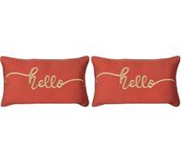 Atout Ciel Coussin Garni Gaze de Coton, 30x50cm, Terracotta (Lot de 2)