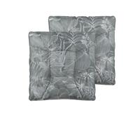 Atout Ciel Lot de 2 Coussins d'assise matelassés pour canapé d'extérieur, en Tissu déperlant 60x60cm, Gris imprimé