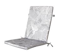Atout Ciel Lot de 2 Coussins de Fauteuil d'extérieur Bicolore en Tissu déperlant 90x40cm, Gris imprimé/uni
