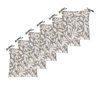 Atout Ciel Lot de 6 Galettes de Chaise carrées Bicolores 40x40cm, Gris imprimé/uni
