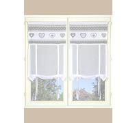 Atout Ciel paire de stores passe-tringle 2x 60x90cm gris prêts à poser