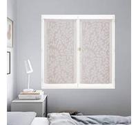 Atout Ciel Paire de Voilages Motif Feuilles, avec Passe-Tringle prêts à Poser, 2X 60x90cm, Beige