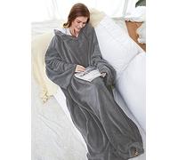 Atout Ciel Plaid à Manches Polaire, 140x170cm, Gris