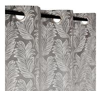 Atout Ciel Rideau Jacquard Fantaisie 100% occultant à œillets 140x240cm prêt a Poser, Gris