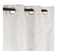 Atout Ciel Rideau Jacquard Fantaisie 100% occultant à œillets 140x240cm prêt a Poser, Ivoire
