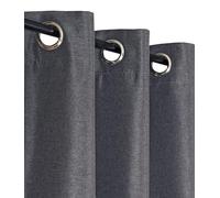 Atout Ciel Rideau tamisant à œillets 140x240cm prêt à Poser, Gris Anthracite chiné