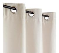 Atout Ciel Rideau Thermique Effet brossé à œillets 140x240cm prêt a Poser, Beige
