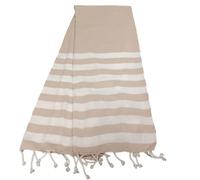 Atout Ciel Serviette de Plage, fouta rayée avec Franges 90 x 180 cm, Lin