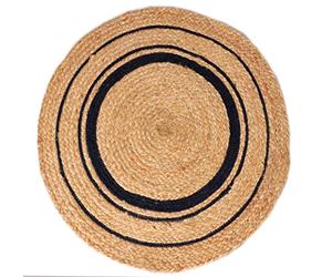 Atout Ciel Tapis Rond en Jute tressé Naturel, D80cm, Beige