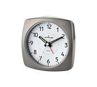 Atrium A251-4 Réveil analogique anthracite métallisé sans tic-tac, avec lumière et fonction snooze
