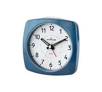 Atrium Réveil analogique à quartz sans tic-tac, avec lumière et snooze bleu métallisé A251-5